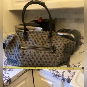 Dooney Bourke Monogram READ Large duffel bag weekender luggage tote gym diaper